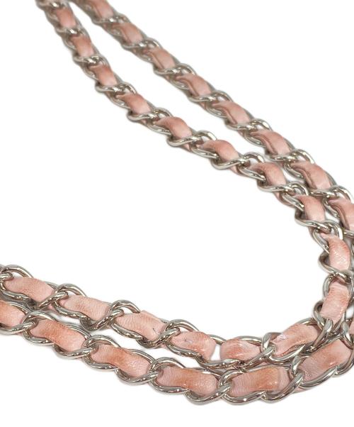 CHANEL（シャネル）CHANEL (シャネル) Wフラップチェーンツイードバッグ ピンク サイズ:25の古着・服飾アイテム