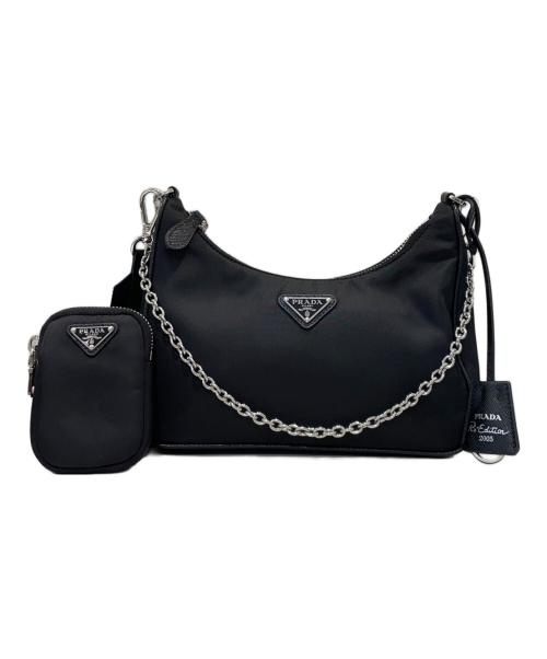 PRADA（プラダ）PRADA (プラダ) Re-Nylonショルダーバッグ ブラックの古着・服飾アイテム