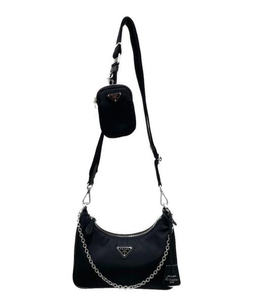 PRADA（プラダ）PRADA (プラダ) Re-Nylonショルダーバッグ ブラックの古着・服飾アイテム