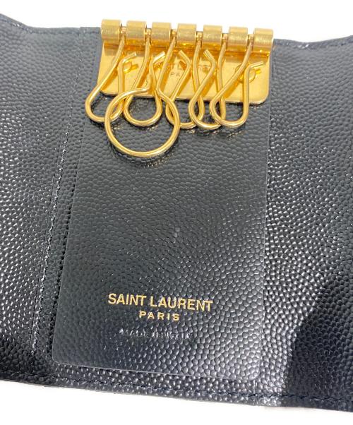 Saint Laurent Paris（サンローランパリ）Saint Laurent Paris (サンローランパリ) 6連レザーキーケース ブラックの古着・服飾アイテム