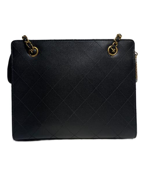 CHANEL（シャネル）CHANEL (シャネル) キャビアスキン トートバッグ ブラックの古着・服飾アイテム