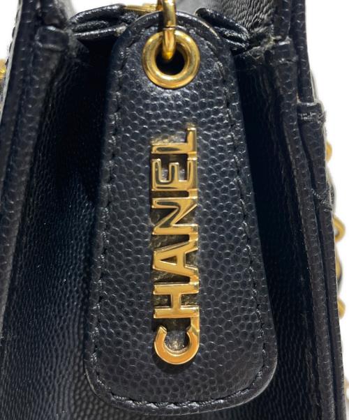 CHANEL（シャネル）CHANEL (シャネル) キャビアスキン トートバッグ ブラックの古着・服飾アイテム