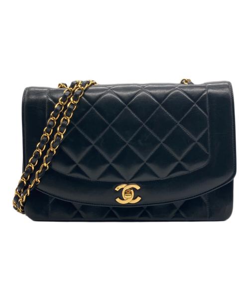 CHANEL（シャネル）CHANEL (シャネル) ダイアナ/Wフラップチェーンショルダーバッグ ブラックの古着・服飾アイテム