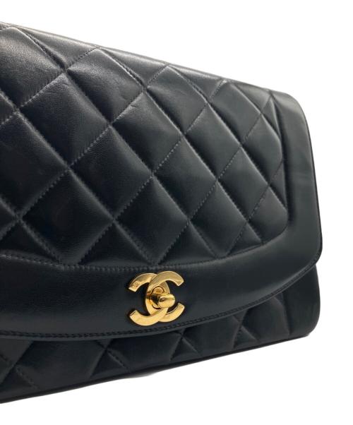 CHANEL（シャネル）CHANEL (シャネル) ダイアナ/Wフラップチェーンショルダーバッグ ブラックの古着・服飾アイテム