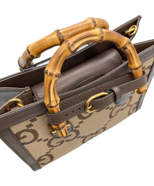 GUCCI（グッチ）GUCCI (グッチ) ダイアナ ジャンボGG ミディアム トートバッグ ブラウン サイズ:ミディアム/Mの古着・服飾アイテム