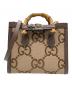 GUCCI (グッチ) ダイアナ ジャンボGG ミディアム トートバッグ ブラウン サイズ:ミディアム/M：220000円