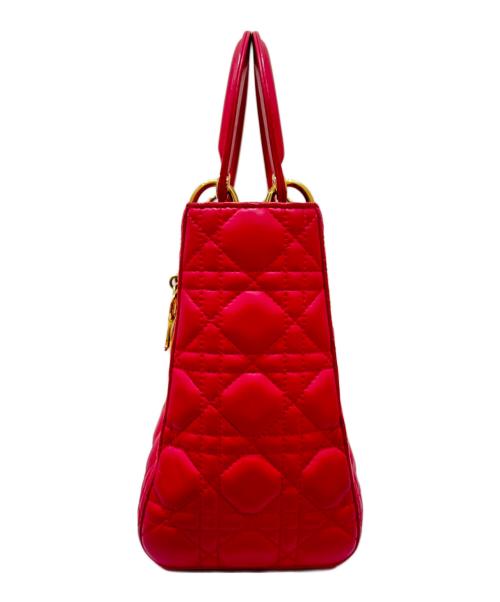 Christian Dior（クリスチャン ディオール）Christian Dior (クリスチャン ディオール) レディディオール ショッキングピンク×ゴールド金具 サイズ:ミディアムの古着・服飾アイテム