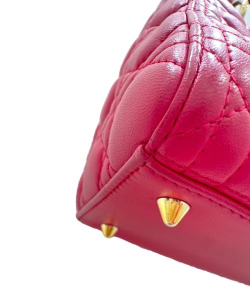 Christian Dior（クリスチャン ディオール）Christian Dior (クリスチャン ディオール) レディディオール ショッキングピンク×ゴールド金具 サイズ:ミディアムの古着・服飾アイテム