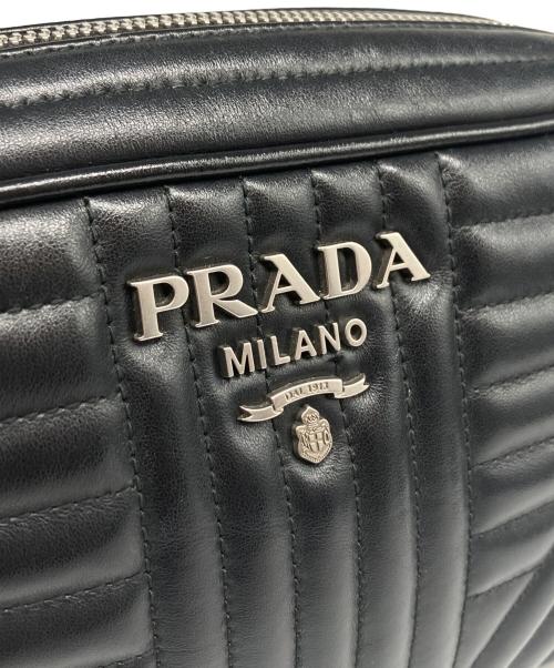 PRADA（プラダ）PRADA (プラダ) ダイアグラムチェーンショルダーバッグ ブラックの古着・服飾アイテム