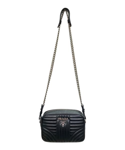 PRADA（プラダ）PRADA (プラダ) ダイアグラムチェーンショルダーバッグ ブラックの古着・服飾アイテム