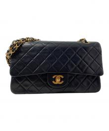 CHANEL（シャネル）の古着「マトラッセ 25 Wフラップチェーンショルダーバッグ」｜ブラック