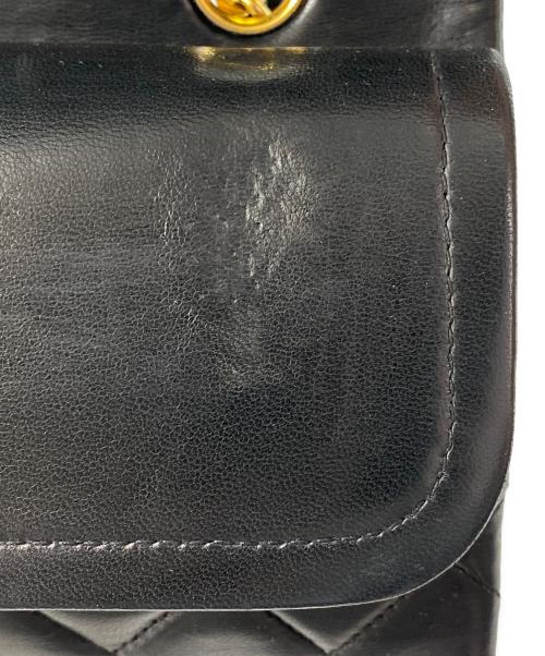 CHANEL（シャネル）CHANEL (シャネル) マトラッセ 25 Wフラップチェーンショルダーバッグ ブラック サイズ:25の古着・服飾アイテム