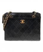 CHANELシャネル）の古着「チェーンショルダーバッグ」｜ブラック