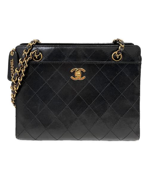 CHANEL（シャネル）CHANEL (シャネル) チェーンショルダーバッグ ブラックの古着・服飾アイテム