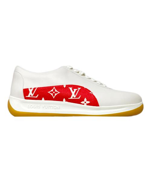 LOUIS VUITTON（ルイ ヴィトン）LOUIS VUITTON (ルイ ヴィトン) SUPREME (シュプリーム) ランアウェイラインスニーカー レッド×ホワイト サイズ:8の古着・服飾アイテム