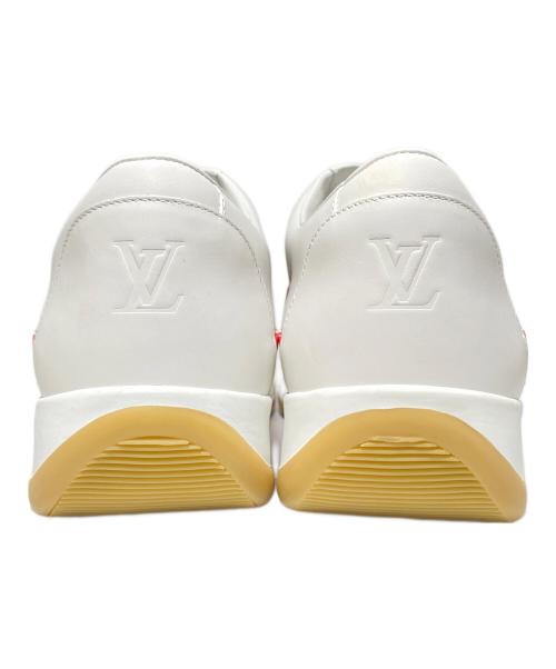 LOUIS VUITTON（ルイ ヴィトン）LOUIS VUITTON (ルイ ヴィトン) SUPREME (シュプリーム) ランアウェイラインスニーカー レッド×ホワイト サイズ:8の古着・服飾アイテム