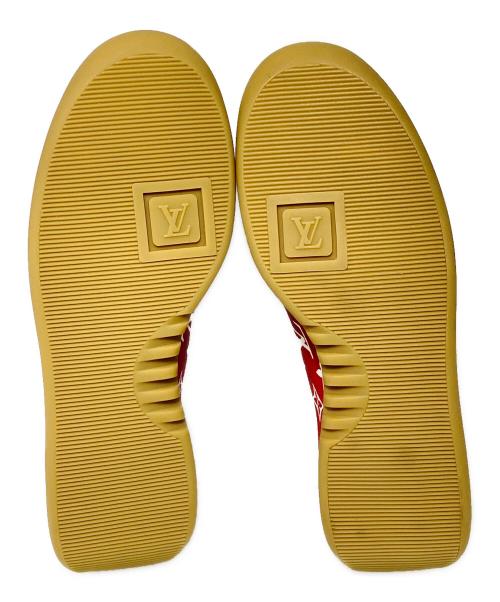 LOUIS VUITTON（ルイ ヴィトン）LOUIS VUITTON (ルイ ヴィトン) SUPREME (シュプリーム) ランアウェイラインスニーカー レッド×ホワイト サイズ:8の古着・服飾アイテム