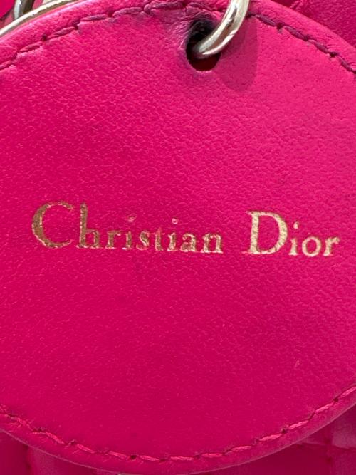 Christian Dior（クリスチャン ディオール）Christian Dior (クリスチャン ディオール) 2WAYバッグ ショッキングピンク×ゴールド金具 サイズ:ミディアムの古着・服飾アイテム