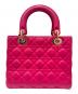 Christian Dior (クリスチャン ディオール) 2WAYバッグ ショッキングピンク×ゴールド金具 サイズ:ミディアム：320000円