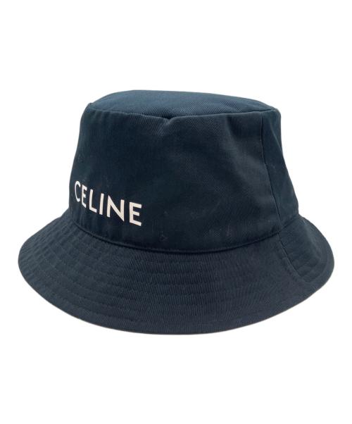 CELINE（セリーヌ）CELINE (セリーヌ) ロゴバケットハット ブラック サイズ:Lの古着・服飾アイテム