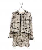 CHANELシャネル）の古着「ツイードセットアップ」｜ホワイト×ブラック