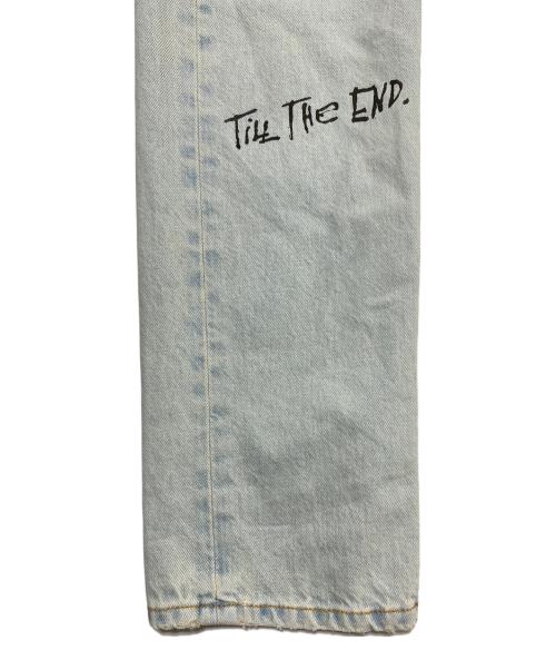 OFFWHITE（オフホワイト）OFFWHITE (オフホワイト) ロゴプリントデニムパンツ サイズ:W29の古着・服飾アイテム