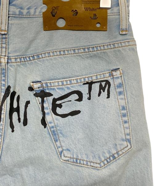 OFFWHITE（オフホワイト）OFFWHITE (オフホワイト) ロゴプリントデニムパンツ サイズ:W29の古着・服飾アイテム