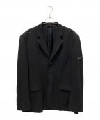 BALENCIAGAバレンシアガ）の古着「ロゴパッチオーバーサイズテーラードジャケット」｜ブラック