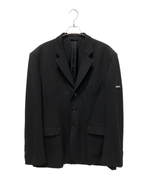 BALENCIAGA（バレンシアガ）BALENCIAGA (バレンシアガ) ロゴパッチオーバーサイズテーラードジャケット ブラック サイズ:46の古着・服飾アイテム
