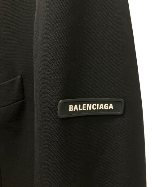 BALENCIAGA（バレンシアガ）BALENCIAGA (バレンシアガ) ロゴパッチオーバーサイズテーラードジャケット ブラック サイズ:46の古着・服飾アイテム
