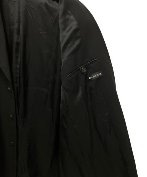 BALENCIAGA（バレンシアガ）BALENCIAGA (バレンシアガ) ロゴパッチオーバーサイズテーラードジャケット ブラック サイズ:46の古着・服飾アイテム