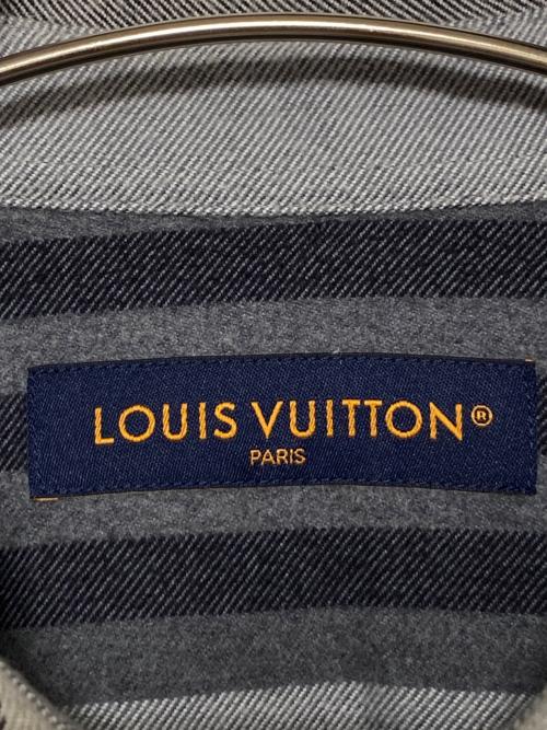 LOUIS VUITTON（ルイ ヴィトン）LOUIS VUITTON (ルイ ヴィトン) ダミエチェックフランネルシャツ ネイビー サイズ:Mの古着・服飾アイテム