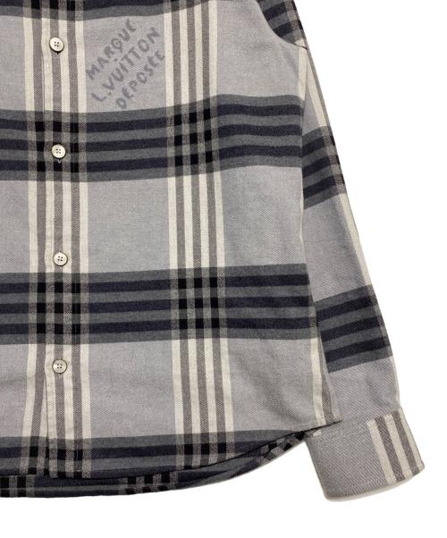 LOUIS VUITTON（ルイ ヴィトン）LOUIS VUITTON (ルイ ヴィトン) ダミエチェックフランネルシャツ ネイビー サイズ:Mの古着・服飾アイテム