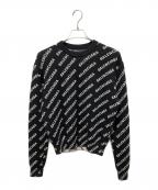 BALENCIAGAバレンシアガ）の古着「オールオーバーロゴニット」｜ブラック