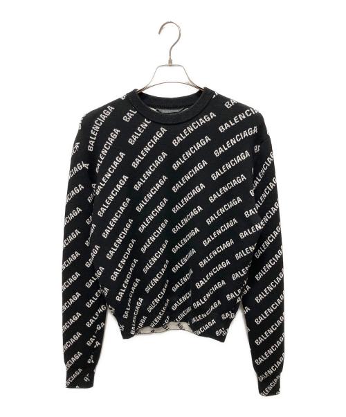 BALENCIAGA（バレンシアガ）BALENCIAGA (バレンシアガ) オールオーバーロゴニット ブラック サイズ:XSの古着・服飾アイテム