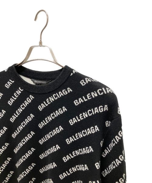 BALENCIAGA（バレンシアガ）BALENCIAGA (バレンシアガ) オールオーバーロゴニット ブラック サイズ:XSの古着・服飾アイテム