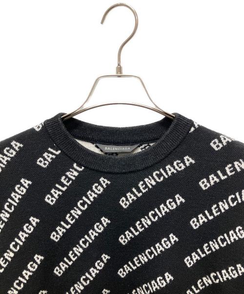 BALENCIAGA（バレンシアガ）BALENCIAGA (バレンシアガ) オールオーバーロゴニット ブラック サイズ:XSの古着・服飾アイテム