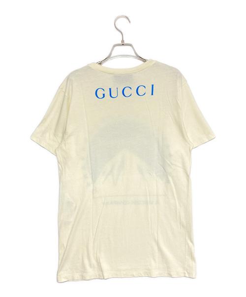 GUCCI（グッチ）GUCCI (グッチ) PARAMOUNT (パラマウント) ロゴTシャツ ベージュ サイズ:XSの古着・服飾アイテム
