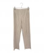 PLEATS PLEASEプリーツプリーズ）の古着「プリーツパンツ」｜ベージュ