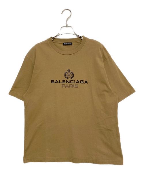 BALENCIAGA（バレンシアガ）BALENCIAGA (バレンシアガ) ロゴTシャツ ブラウン サイズ:Lの古着・服飾アイテム