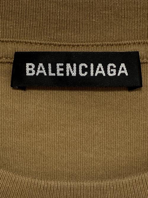 BALENCIAGA（バレンシアガ）BALENCIAGA (バレンシアガ) ロゴTシャツ ブラウン サイズ:Lの古着・服飾アイテム