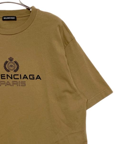 BALENCIAGA（バレンシアガ）BALENCIAGA (バレンシアガ) ロゴTシャツ ブラウン サイズ:Lの古着・服飾アイテム