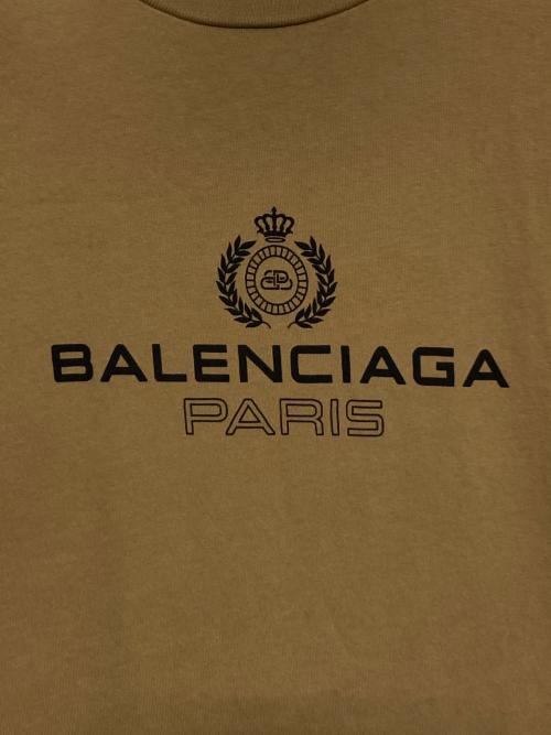 BALENCIAGA（バレンシアガ）BALENCIAGA (バレンシアガ) ロゴTシャツ ブラウン サイズ:Lの古着・服飾アイテム