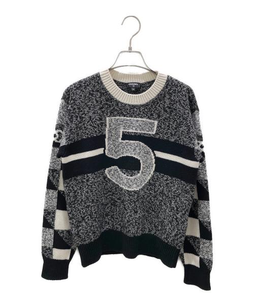 CHANEL（シャネル）CHANEL (シャネル) NO.5ニット ブラック サイズ:36の古着・服飾アイテム