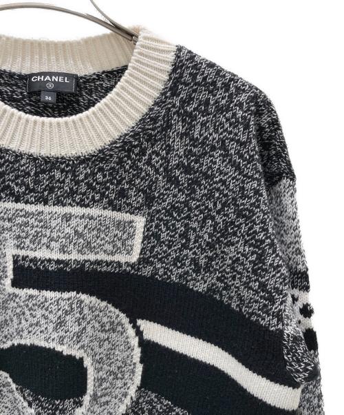 CHANEL（シャネル）CHANEL (シャネル) NO.5ニット ブラック サイズ:36の古着・服飾アイテム