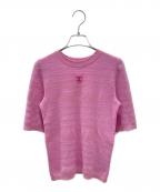 CHANELシャネル）の古着「カシミヤ混ココマークニット」｜ピンク