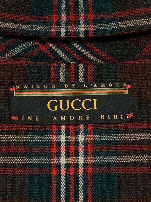 GUCCI（グッチ）GUCCI (グッチ) ジップアップチェックジャケット サイズ:48の古着・服飾アイテム