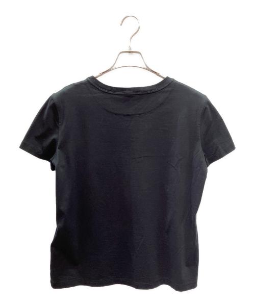 HERMES（エルメス）HERMES (エルメス) クロシェット刺繍ポケットTシャツ ブラック サイズ:40の古着・服飾アイテム