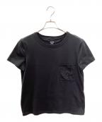 HERMESエルメス）の古着「クロシェット刺繍ポケットTシャツ」｜ブラック