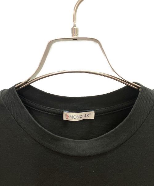 MONCLER（モンクレール）MONCLER (モンクレール) Ｕネック ロゴ Tシャツ ブラック サイズ:Sの古着・服飾アイテム